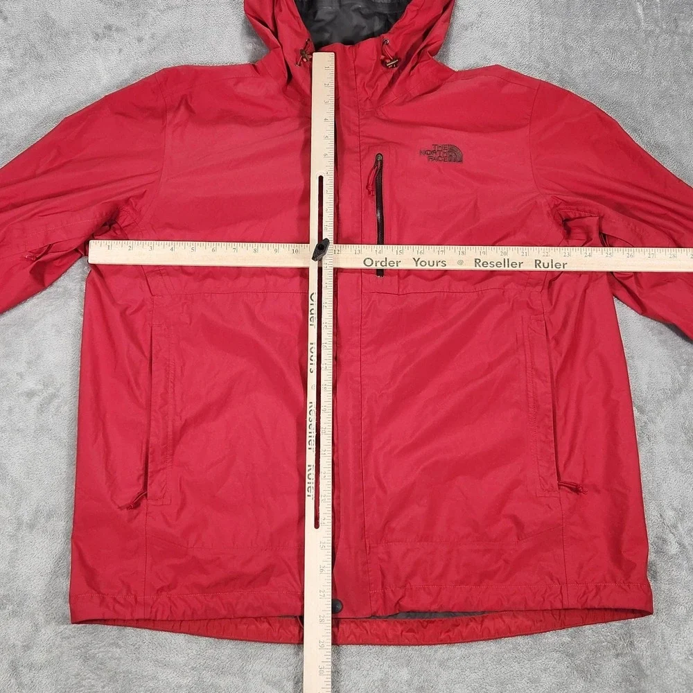 The North Face Drizzle Jacket Mens XL Gore-Tex Red Hooded Rain Shell TNF